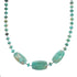 Native American Navajo Turquoise Sterling Silver Bead Necklace SX10363