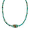 Genuine Navajo Turquoise Sterling Silver Bead Necklace SX10364