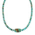 Genuine Navajo Turquoise Sterling Silver Bead Necklace SX10364