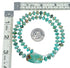 Genuine Navajo Turquoise Sterling Silver Bead Necklace SX10364