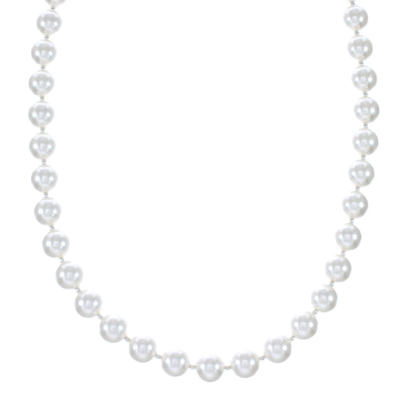 Sterling Silver Fresh Water Pearl Navajo Bead Necklace SX10365