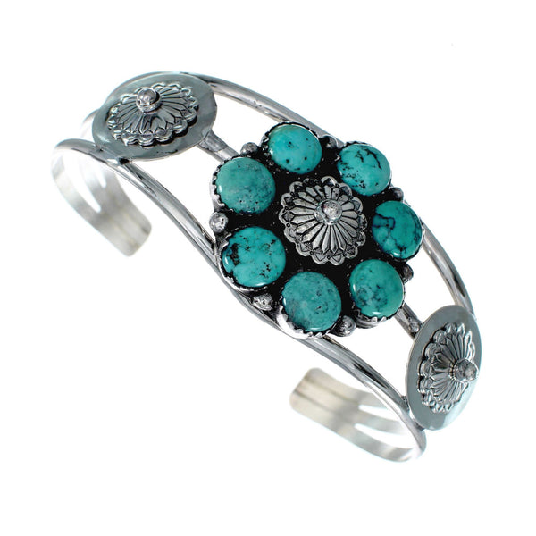 Genuine Navajo Turquoise Sterling Silver Cuff Bracelet SX10360