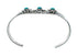 Genuine Navajo Turquoise Sterling Silver Cuff Flower Bracelet SX10361