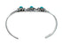 Native American Navajo Turquoise Sterling Silver Cuff Flower Bracelet SX10362