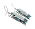 Sterling Silver Multicolor Zuni Butterfly Jewelry Hook Dangle Earrings SX10378