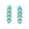 Zuni Turquoise And Sterling Silver Post Earrings SX10380