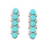 Zuni Turquoise And Sterling Silver Post Earrings SX10380