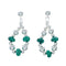 Navajo Turquoise Sterling Silver Bead Post Dangle Earrings SX10379
