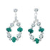 Navajo Turquoise Sterling Silver Bead Post Dangle Earrings SX10379