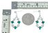 Navajo Turquoise Sterling Silver Bead Post Dangle Earrings SX10379