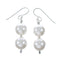 Native American Fresh Water Pearl Sterling Silver Bead Hook Dangle Earrings SX10368
