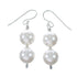 Native American Fresh Water Pearl Sterling Silver Bead Hook Dangle Earrings SX10368