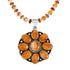 Native American Navajo Oyster Shell Bead Sterling Silver Necklace Pendant Set SX10391