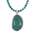 Navajo Turquoise Sterling Silver Necklace Pendant Set SX10393