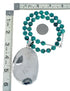 Navajo Turquoise Sterling Silver Necklace Pendant Set SX10393