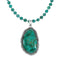 Navajo Turquoise Sterling Silver Necklace Pendant Set SX10392