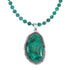 Navajo Turquoise Sterling Silver Necklace Pendant Set SX10392
