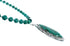 Navajo Turquoise Sterling Silver Necklace Pendant Set SX10392