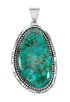 Navajo Turquoise Sterling Silver Necklace Pendant Set SX10392