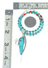 Southwest Turquoise Coral Silver Necklace Corn Pendant Set SX10414