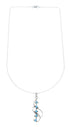 Southwest Turquoise Sterling Silver Rope Chain Necklace Set SX10422