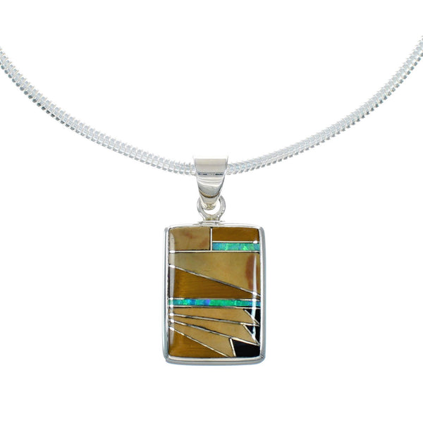 Sterling Silver Italian Snake Chain Multicolor Sterling Silver Pendant SX10423
