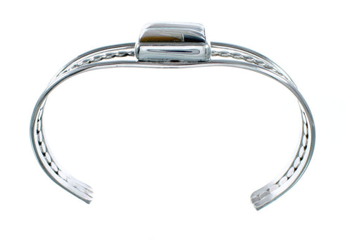 Sterling Silver And Multicolor Inlay Southwest Cuff Bracelet SX10427