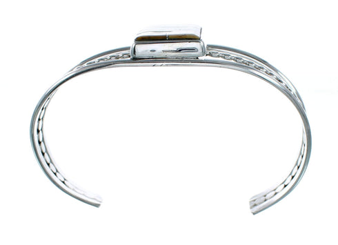Sterling Silver And Multicolor Inlay Southwest Cuff Bracelet SX10428
