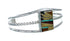 Sterling Silver And Multicolor Inlay Southwest Cuff Bracelet SX10429