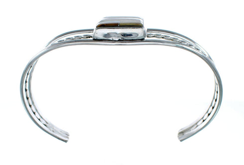 Sterling Silver And Multicolor Inlay Southwest Cuff Bracelet SX10429