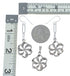 Genuine Turquoise Sterling Silver Flower Hook Dangle Earrings And Pendant Set SX10426