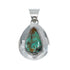 Genuine Navajo Turquoise Sterling Silver Tear Drop Pendant SX10401