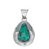 Genuine Navajo Turquoise Sterling Silver Tear Drop Pendant SX10402