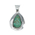 Genuine Navajo Turquoise Sterling Silver Tear Drop Pendant SX10404