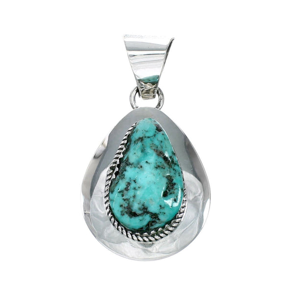 Navajo Turquoise Sterling Silver Pendant SX10398