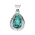 Navajo Turquoise Sterling Silver Pendant SX10398