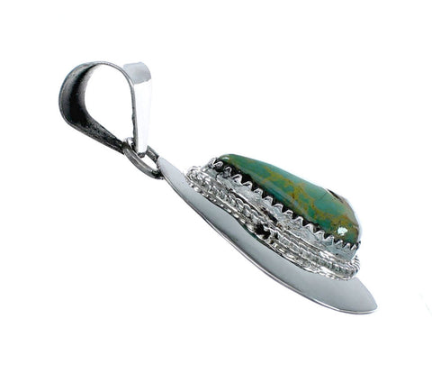 Navajo Turquoise Sterling Silver Tear Drop Pendant SX10399