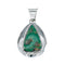 Navajo Turquoise Sterling Silver Tear Drop Pendant SX10400