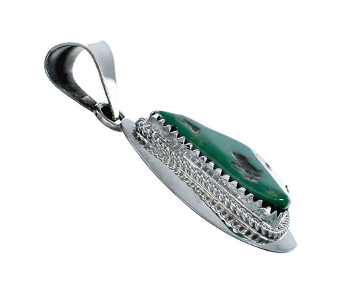 Navajo Turquoise Sterling Silver Tear Drop Pendant SX10400