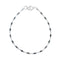Hand Strung Liquid Silver & Hematite Bead Bracelet SX10418