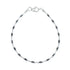Hand Strung Liquid Silver & Hematite Bead Bracelet SX10418
