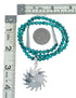 Sterling Silver Turquoise Needlepoint Pendant Navajo Bead Necklace Set SX10434