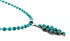 Turquoise Sterling Silver Navajo Bead Necklace And Pendant Set SX10432