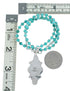 Turquoise Sterling Silver Navajo Bead Necklace And Pendant Set SX10432