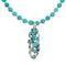Southwest Turquoise Silver Necklace Pendant Set SX10435