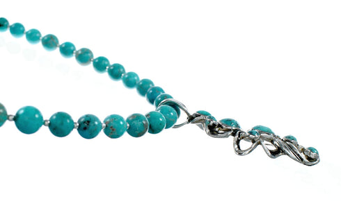 Southwest Turquoise Silver Necklace Pendant Set SX10435