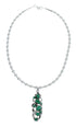 Southwest Silver Necklace Turquoise Pendant Set SX10441