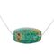 Navajo Turquoise Pendant Sterling Silver Italian Rope Chain Necklace Set SX10446