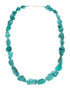 Turquoise Native American Sterling Silver Bead Necklace SX10448