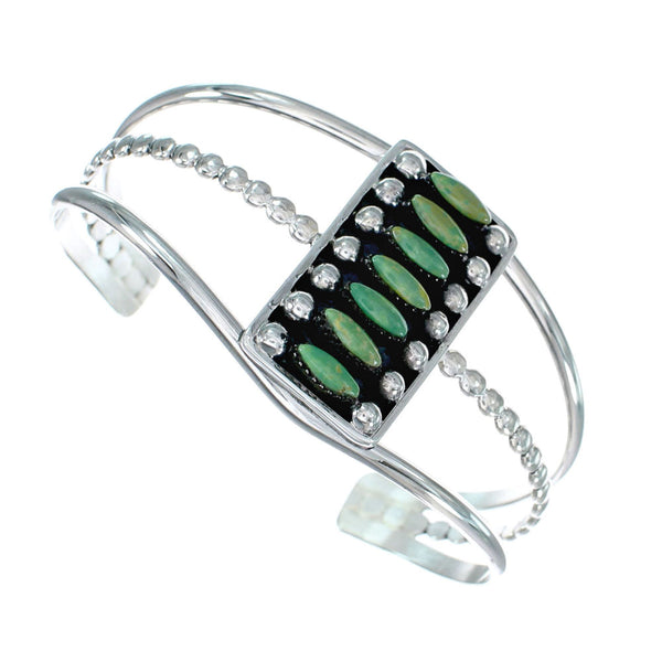 Navajo Turquoise Multistone Sterling Silver Cuff Bracelet SX10457